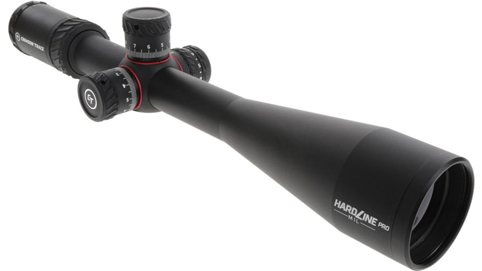 Crimson Trace Hardline Pro Rifle Scope, 6-24x50mm, 30mm Tube, First Focal Plane, Illuminated CT Custom MR1-MIL Reticle, MOC Coating, Black, 01-01050