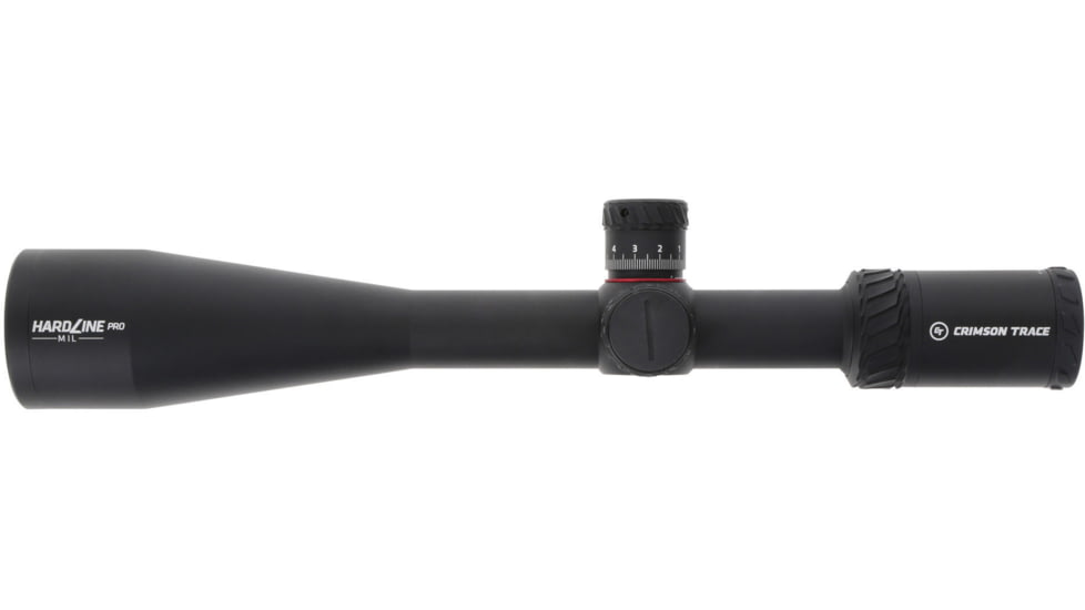 Crimson Trace Hardline Pro Rifle Scope, 6-24x50mm, 30mm Tube, First Focal Plane, Illuminated CT Custom MR1-MIL Reticle, MOC Coating, Black, 01-01050