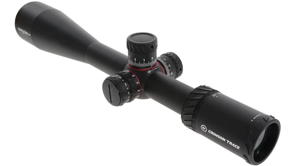 Crimson Trace Hardline Pro Rifle Scope, 6-24x50mm, 30mm Tube, First Focal Plane, Illuminated CT Custom MR1-MIL Reticle, MOC Coating, Black, 01-01050