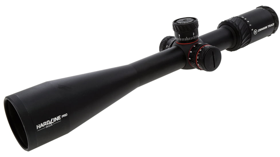 Crimson Trace Hardline Pro Rifle Scope, 6-24x50mm, 30mm Tube, First Focal Plane, Illuminated CT Custom MR1-MOA Reticle, MOC Coating, Black, 01-01040