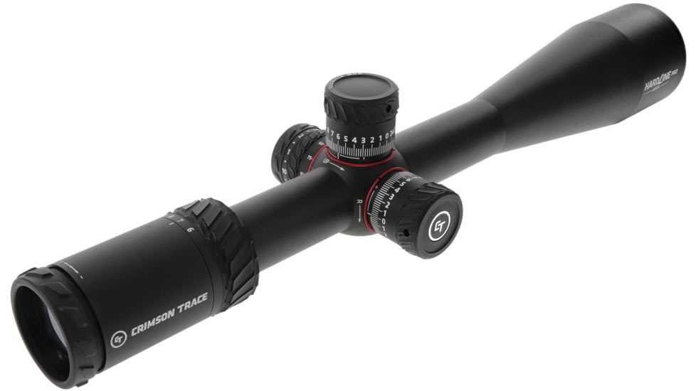 Crimson Trace Hardline Pro Rifle Scope, 6-24x50mm, 30mm Tube, First Focal Plane, Illuminated CT Custom MR1-MOA Reticle, MOC Coating, Black, 01-01040
