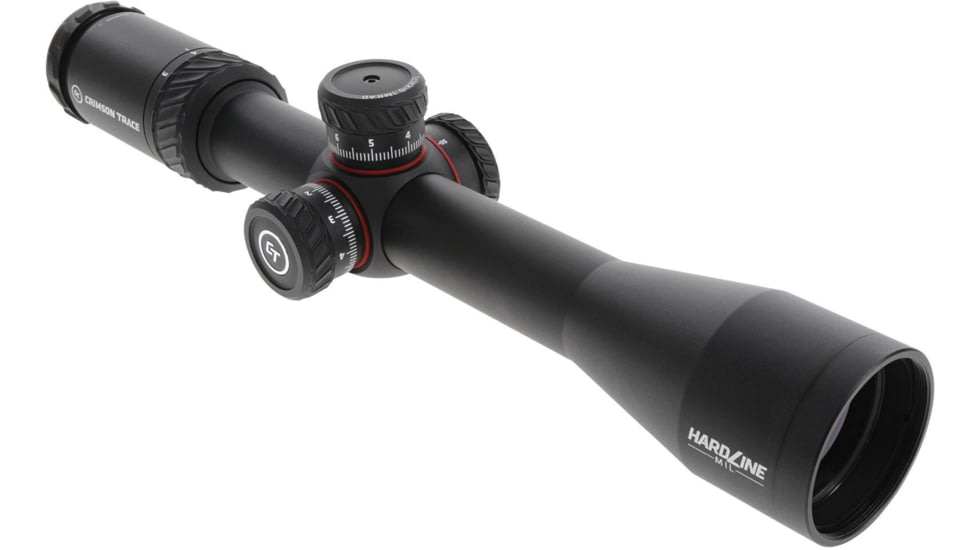 Crimson Trace Hardline Rifle Scope, 3-12x42, 30mm Tube, Second Focal Plane, CT Custom MR1-MIL Reticle, MOC Coating, Black, 01-01170