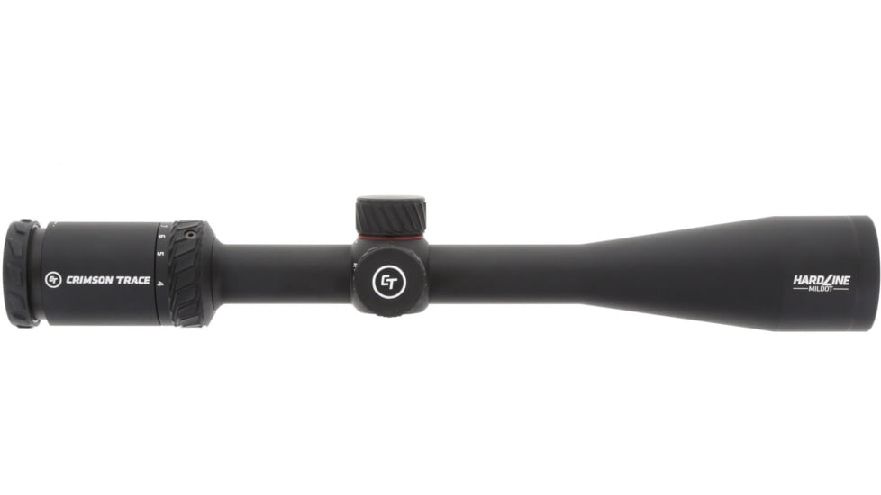 Crimson Trace Hardline Rifle Scope, 4-12x40mm, 1in Tube, Second Focal Plane, CT MILDOT Reticle, MOC Coating, Black, 01-01510