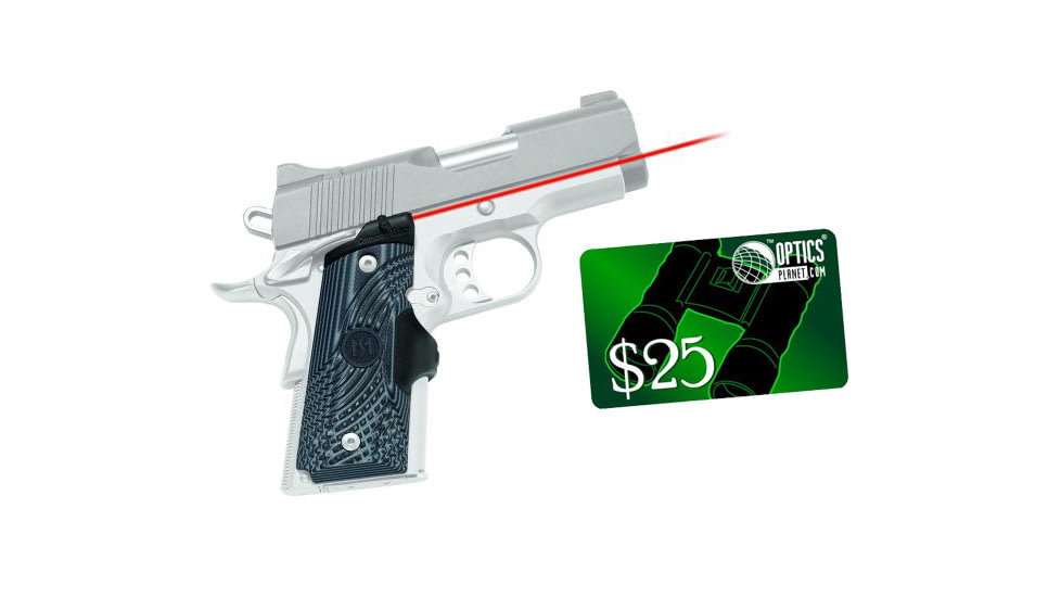 Crimson Trace Laser Grip - 1911 Officers/Defender/Compact- Master Series G10 Tactical LG-905 w/ 25 Dollar Email Gift Certificate