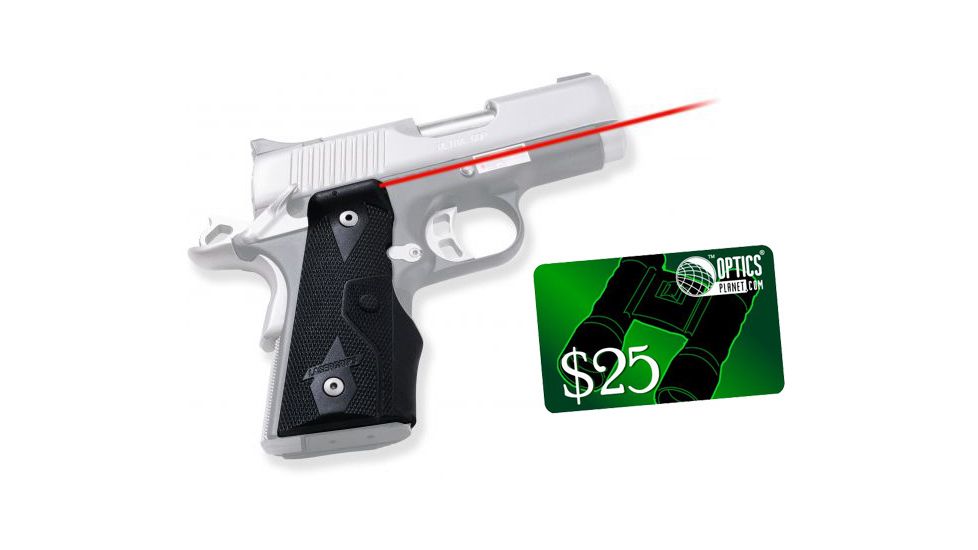Crimson Trace Lasergrip for 1911 Compacts - LG304 w/ 25 Dollar Email Gift Certificate