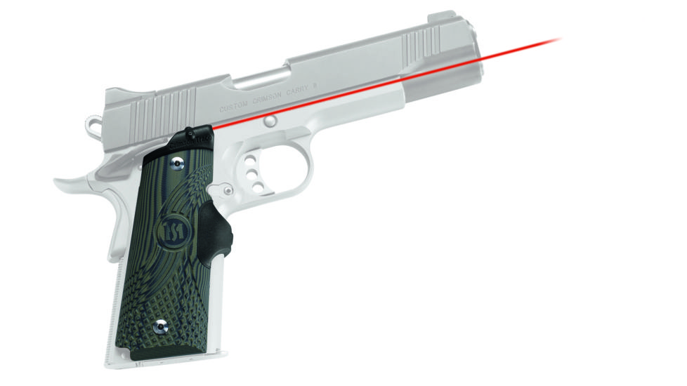 Crimson Trace Master Series Red Laser Grip for 1911 Full-Size, Green G10 Handle, LG-910