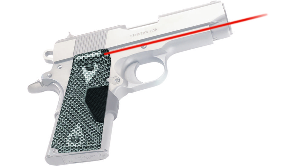 Crimson Trace Front Activation Lasergrip DEMO, Chainmail III - 1911 Defender/Compact - LG-404-P14-DEMO