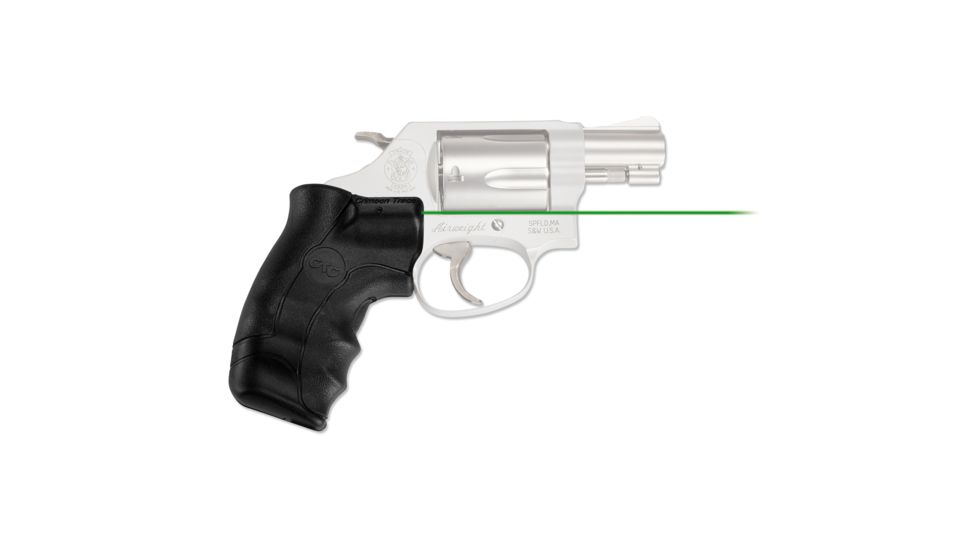 Crimson Trace Lasergrips-S&W-J-Frame Round Butt-Green LG-350G-S