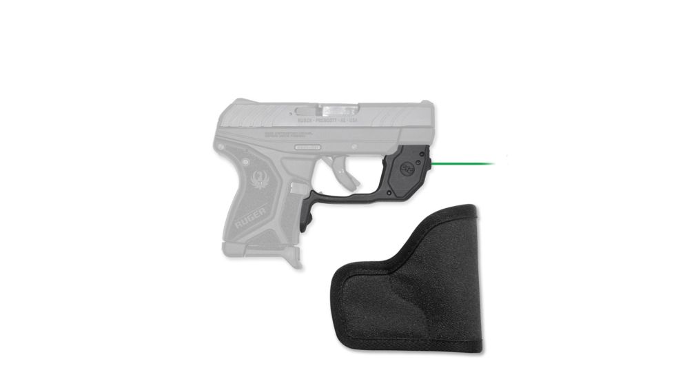 Crimson Trace Laserguard Green Laser Fits Ruger LCP II w/Pocket Holster, Black, LG-497G-H