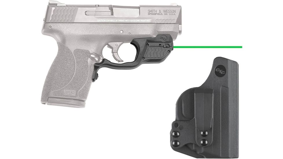 Crimson Trace Laserguard Green Laser for Smith and Wesson M/P 45 Shield w/ BladeTech IWB Holster, LG-485G-HBT