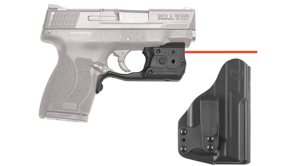 Crimson Trace Laserguard Pro Red Laser / 150 lumen LED white light for Smith and Wesson M/P 45 Shield w/ BladeTech IWB Holster, LL-808-HBT