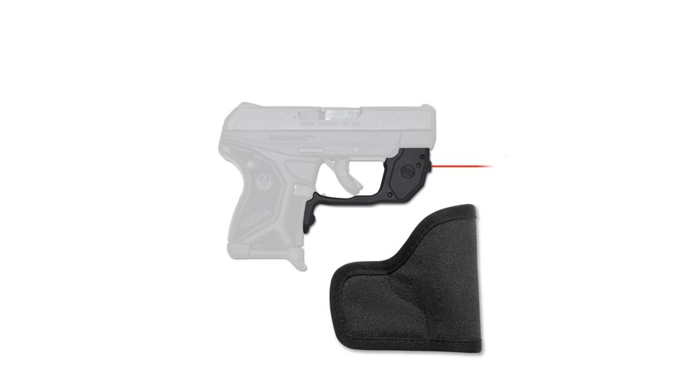 Crimson Trace Laserguard Red Laser Fits Ruger LCP II w/Pocket Holster, Black, LG-497-H