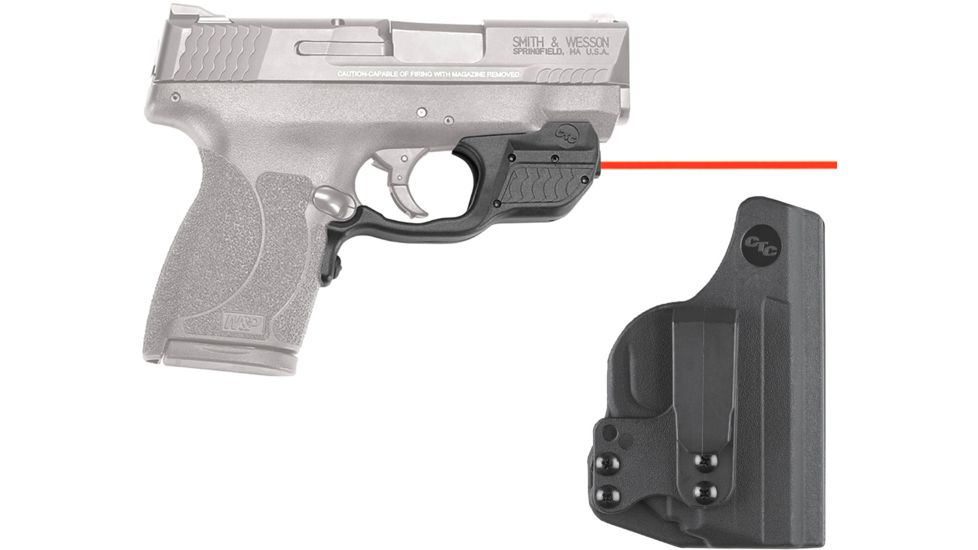 Crimson Trace Laserguard Red Laser for Smith and Wesson M/P 45 Shield w/ BladeTech IWB Holster, LG-485-HBT