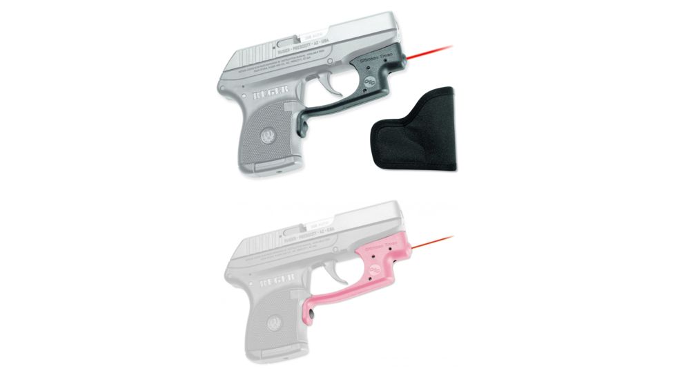 Crimson Trace Laserguard Red Laser Sight for Ruger LCP Handgun, Black, Pink