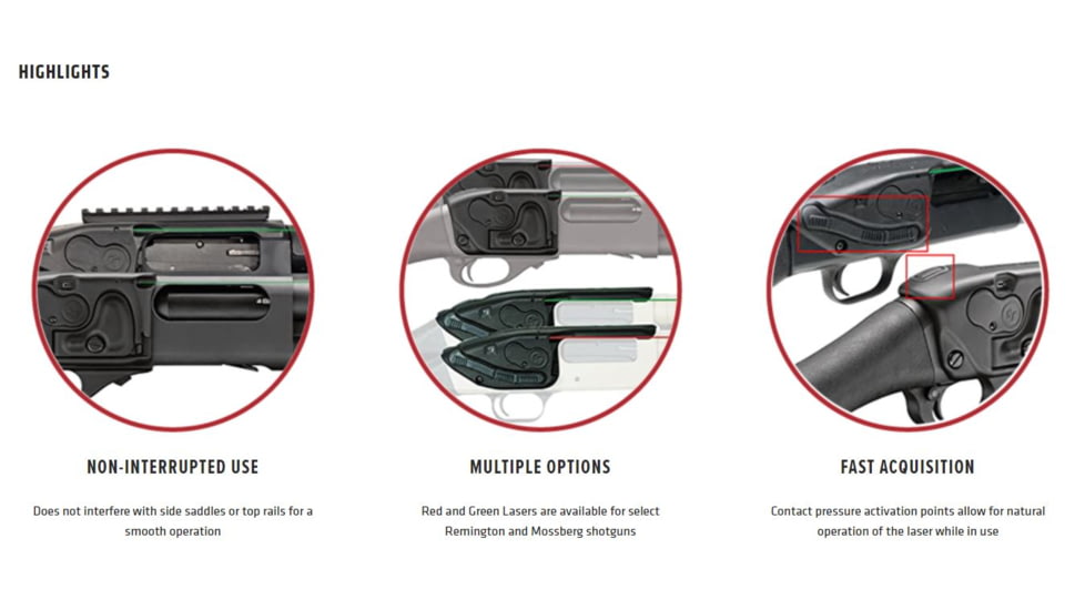 Crimson Trace Lasersaddle Laser Sights, Green Laser Color/White Light, Remington, 01-8140