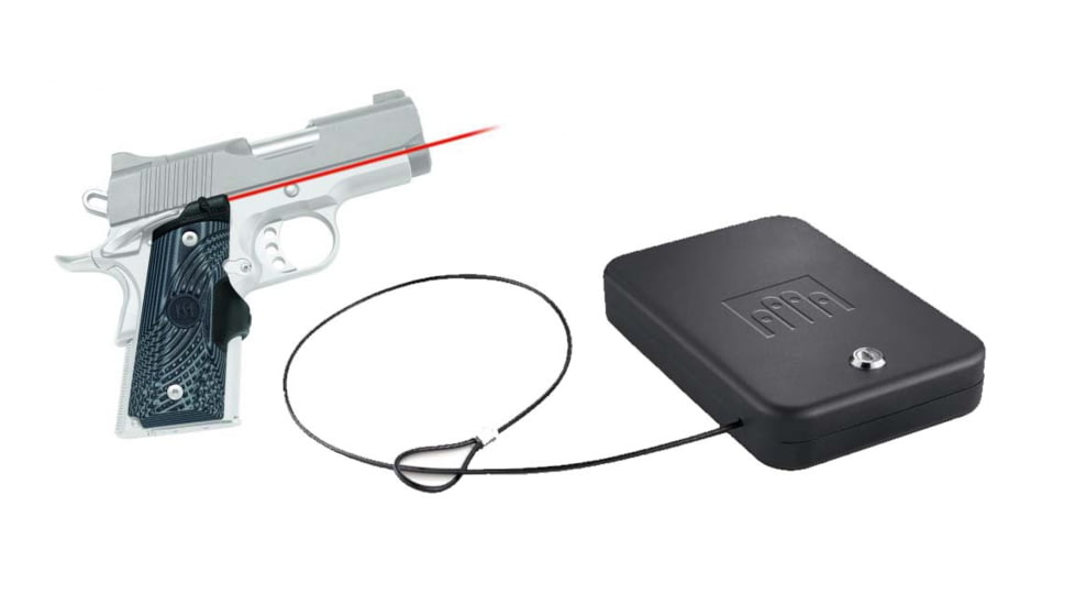 Crimson Trace LG-905 Master Series G-10 LaserGrip for Compact 1911 Handguns &amp; FREE Nanovault NV 200 Hand Gun Safe