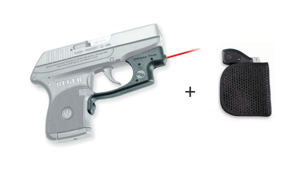 Crimson Trace Laserguard Sight for Ruger LCP w/ DeSantis Ambidexterous - Black - Super Fly Holster