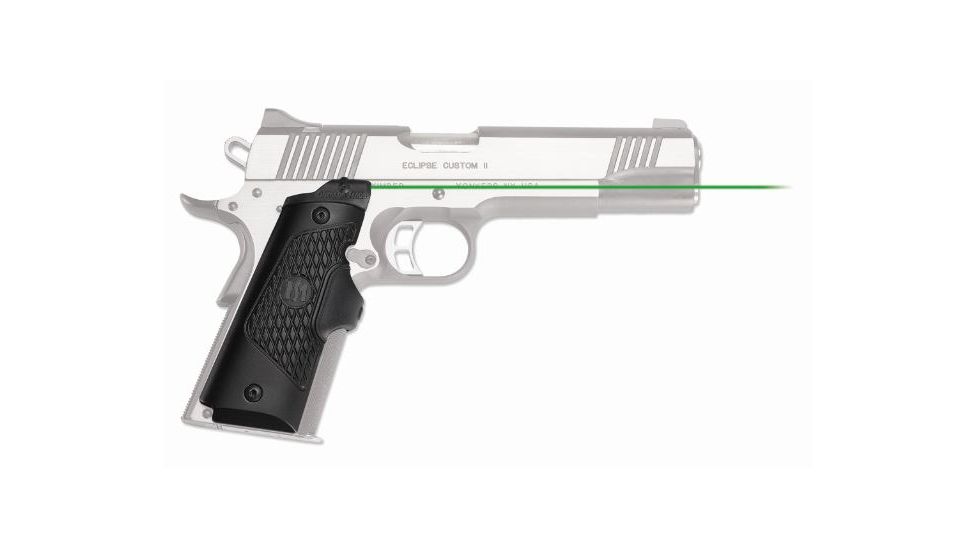 Crimson Trace Master Series Green Laser for 1911 Full-Size Aluminum Black LG-923G