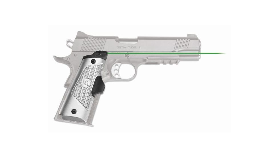 Crimson Trace Master Series Green Laser for 1911 Full-Size Aluminum Silver LG-922G
