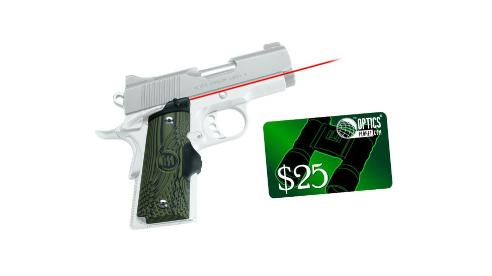 Crimson Trace Master Laser-Grip Laser Sight for 1911 Compact, Green G10 LG-911 w/ 25 Dollar Email Gift Certificate