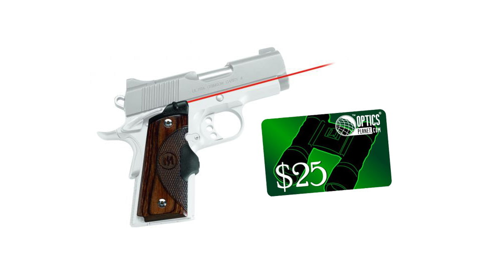 Crimson Trace Master LaserGrip Laser Sight for 1911 Compact, Walnut LG-909 w/ 25 Dollar Email Gift Certificate