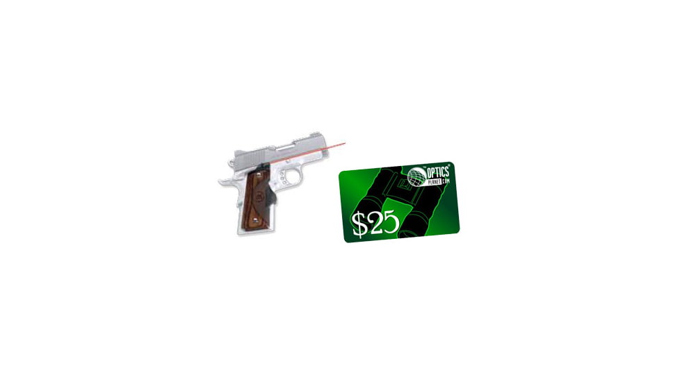 Crimson Trace Master LaserGrip Laser Sight for 1911 Govftt + Commander, Walnut LG-908 w/ 25 Dollar Email Gift Certificate