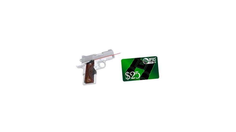 Crimson Trace Master LaserGrip Laser Sight for 1911 Govt + Commander, Walnut LG-908 w/ 25 Dollar Email Gift Certificate
