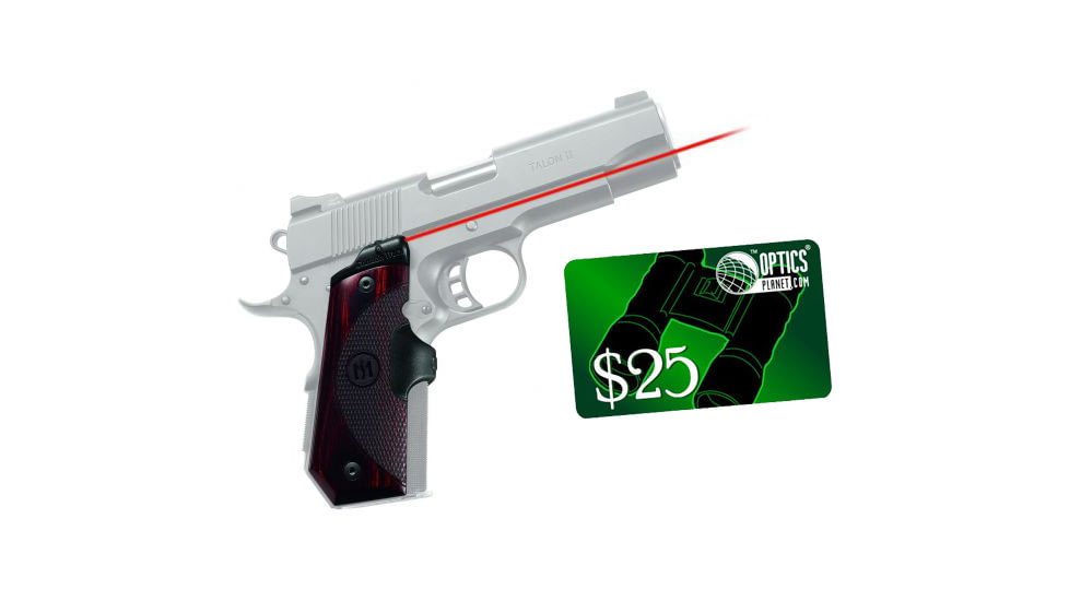 Crimson Trace Master Lasergrip - Rosewood, 1911 Bobtail Government/Commander w/ 25 Dollar Email Gift Certificate