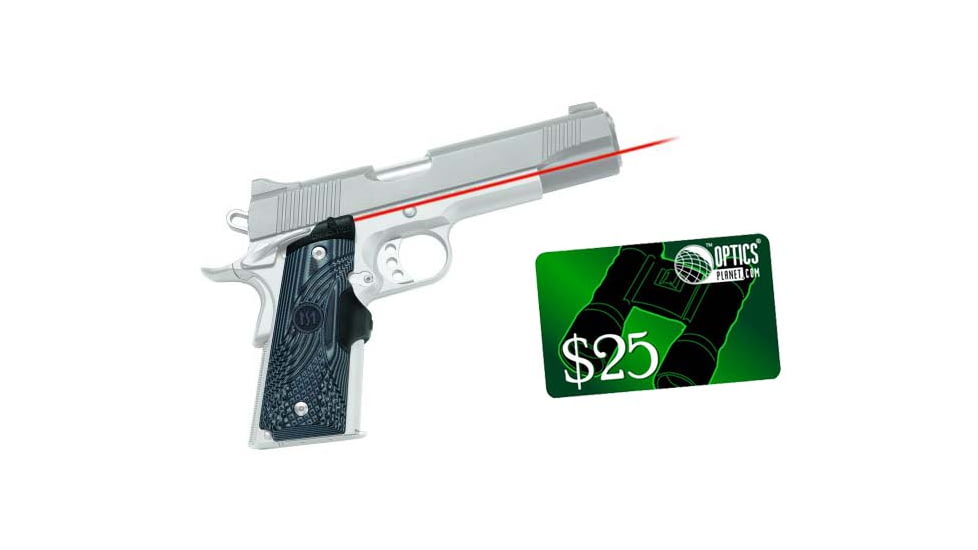 Crimson Trace Master Series G10 Tactical Laser Grip for 1911 Government/Commander, w/ 25 Email Gift Certificate, LG-904-KIT3