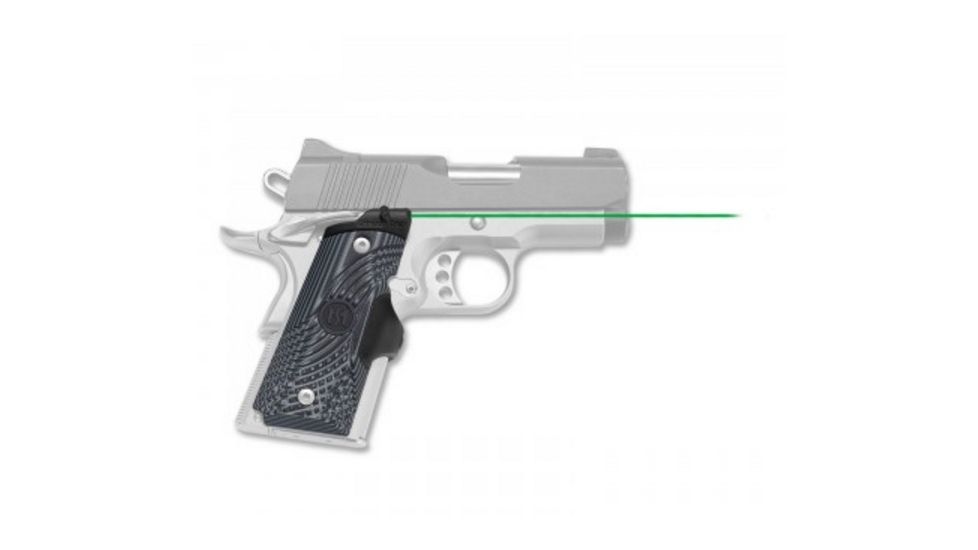 Demo, Crimson Trace Master Series Lasergrip w/ Green Laser for 1911 Compact, Gray, LG-905G