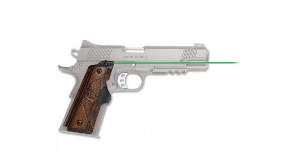 Crimson Trace Master Series Lasergrip w/ Green Laser for 1911 Full-Size, Walnut, LG-908G