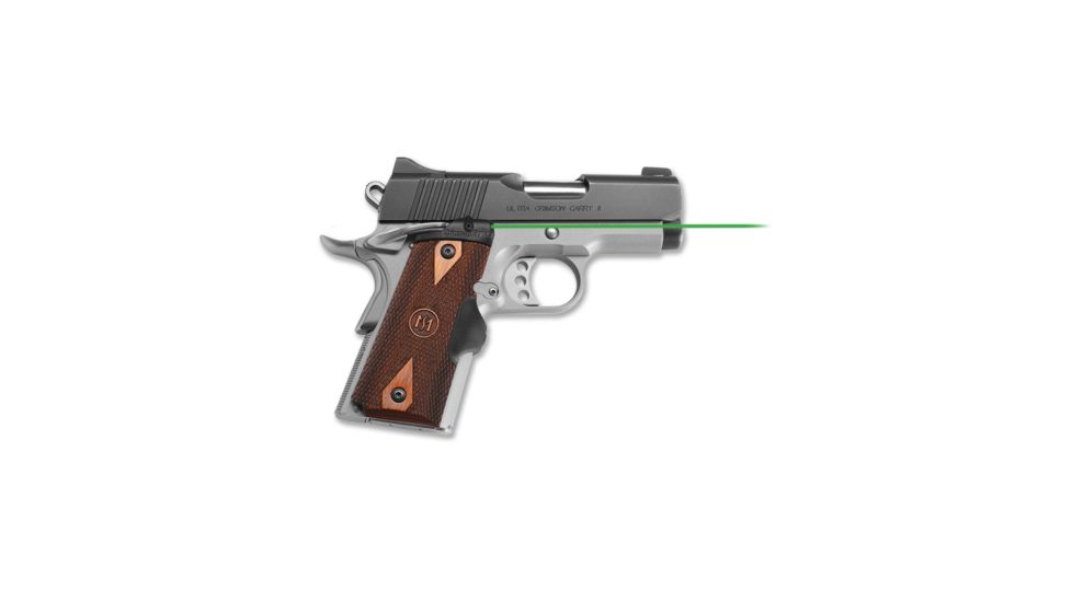 Crimson Trace Master Series Cocobolo Diamond Lasergrips, Green Laser, Fits Compact 1911, Black/Brown, LG-921G