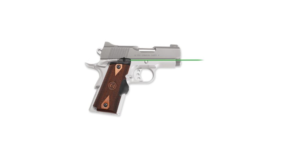 Crimson Trace Master Series Cocobolo Diamond Lasergrips, Green Laser, Fits Compact 1911, Black/Brown, LG-921G