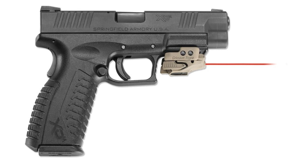 Crimson Trace CMR-201 Rail Master Universal Laser Sight, M1913 Rail/Glock, Red Dot, Coyote Tan, 01-3000228