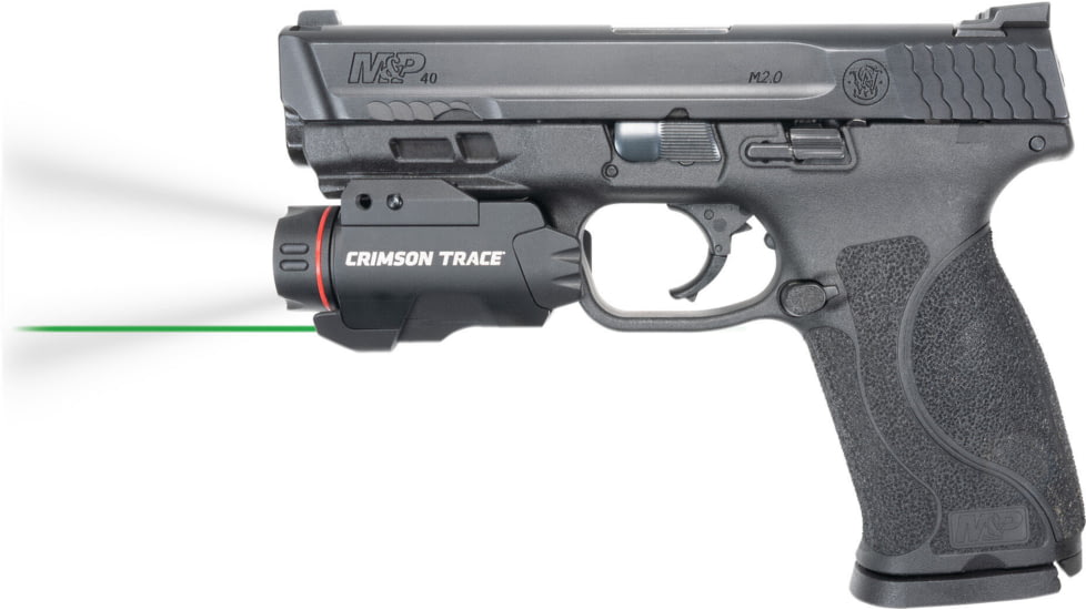 Crimson Trace CMR-207 Rail Master Pro Laser Sight &amp; Tactical Light System, Universal Rail Mount, Green Laser, Black, CMR-207G