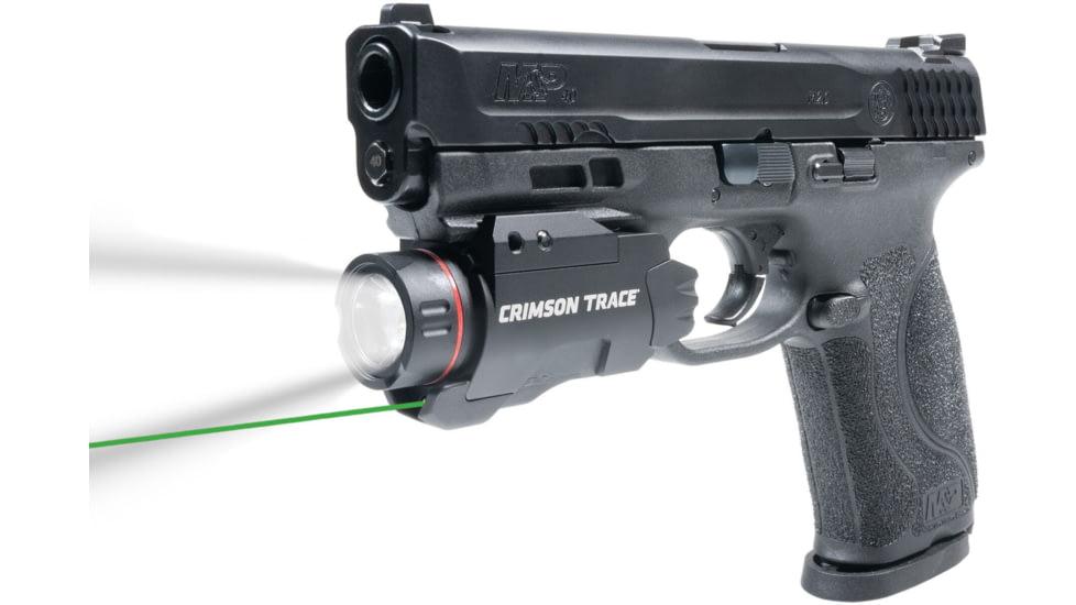 Crimson Trace CMR-207 Rail Master Pro Laser Sight &amp; Tactical Light System, Universal Rail Mount, Green Laser, Black, CMR-207G