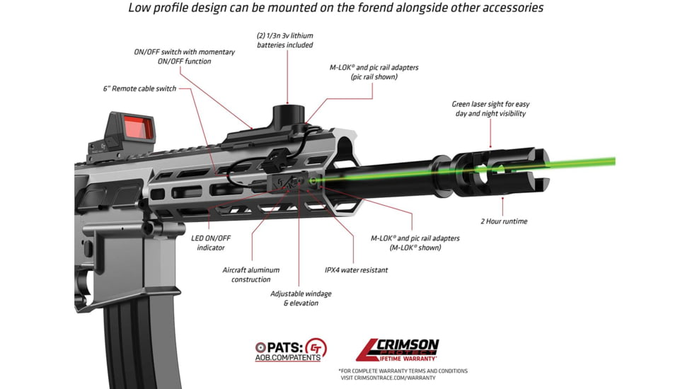 Crimson Trace Rail Master Modular Tactical Laser, Black, 01-3000193