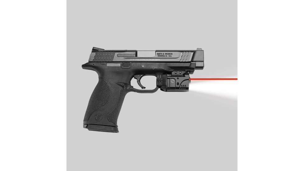 Crimson Trace Rail Master Pro - Universal Rail Mount Laser-LED Combo, Black, Red Laser CMR-205