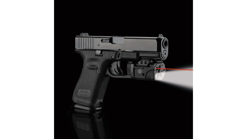 Crimson Trace Rail Master Pro - Universal Rail Mount Laser-LED Combo, Black, Red Laser CMR-205