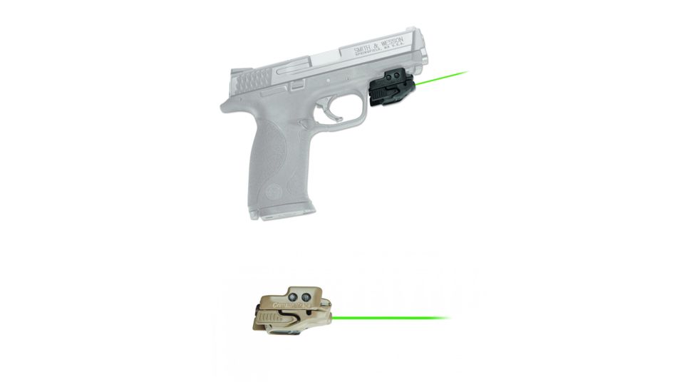 Crimson Trace Rail Master Universal Fit Green Laser Sight, Black, Coyote Tan