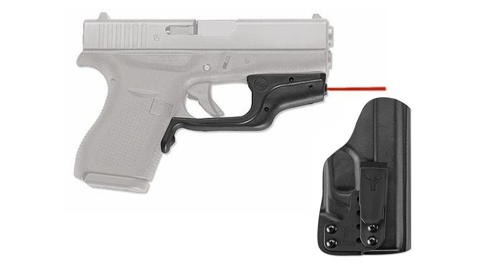 Crimson Trace Red Laserguard for Glock 42 w/Blade Tech IWB Holster, LG-443-HBT-G42