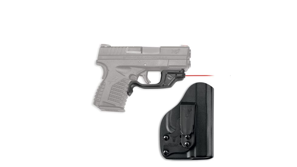 Crimson Trace LaserGuard Red Laser Sight for Springfield XD-S, w/Blade Tech IWB Holster, LG-469-HBT