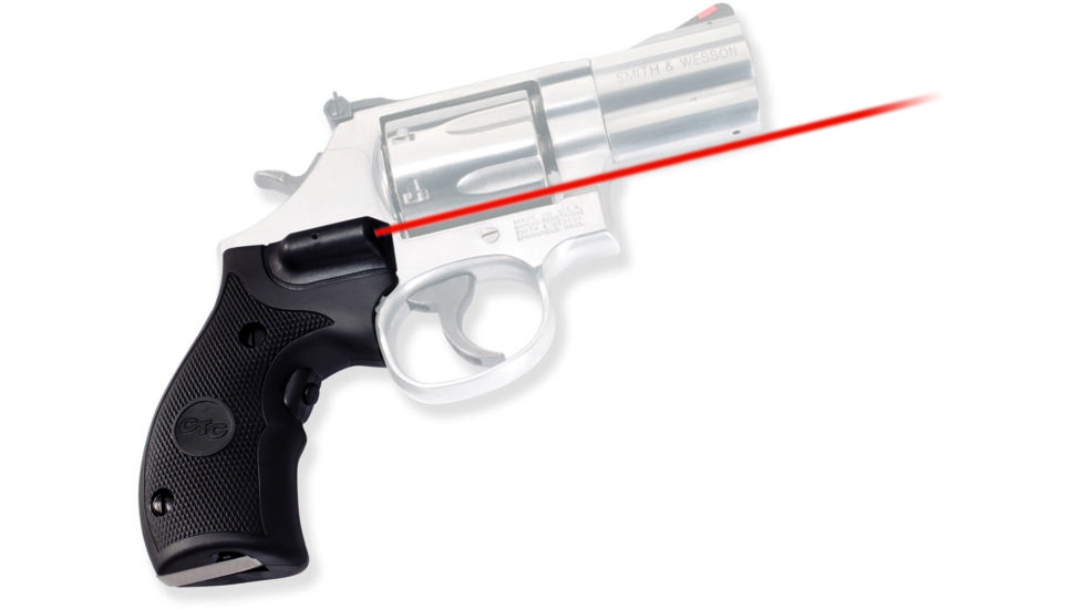 Crimson Trace Rubber Lasergrip - Smith &amp; Wesson K/L Frame, Round Butt, Black LG306