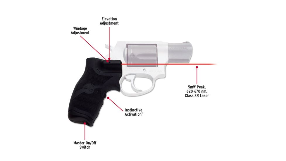 Crimson Trace Rubber Lasergrip for Taurus Small Frame, LG-385