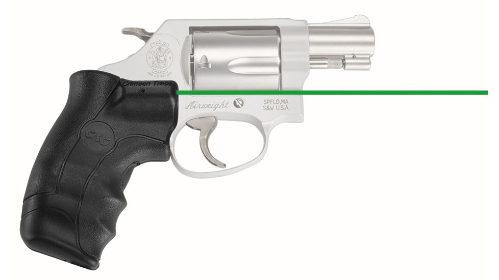 Crimson Trace Smith and Wesson J-Frame Revolver Round Butt Lasergrip Green Laser Sight