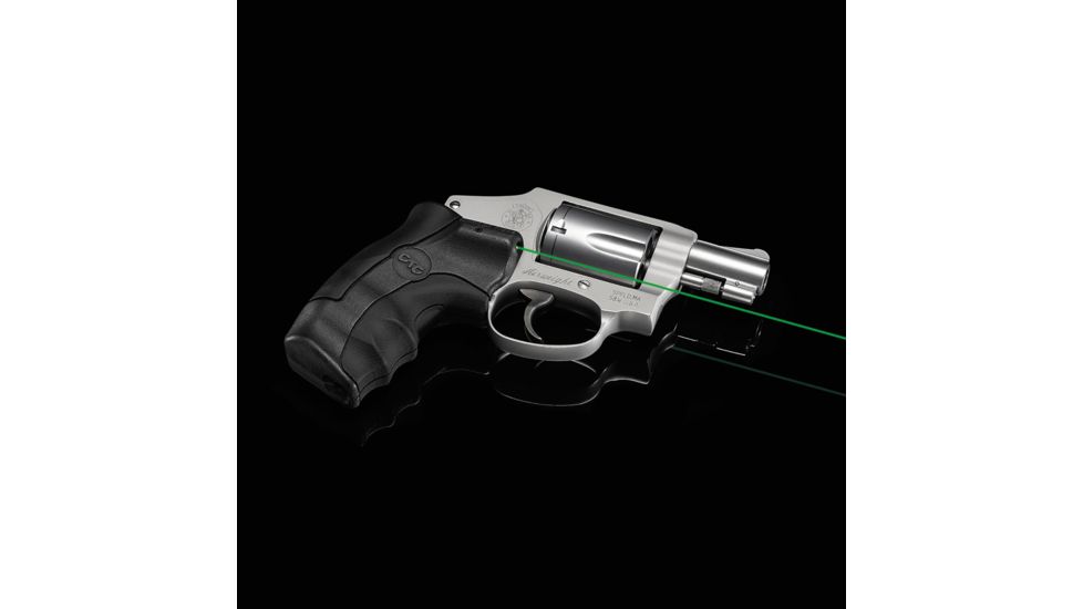 Crimson Trace Smith and Wesson J-Frame Revolver Round Butt Lasergrip Green Laser Sight
