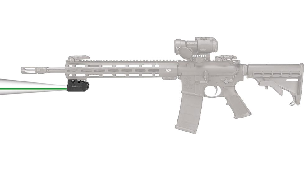 Crimson Trace Tactical Light for Picatinny or Similar Rail Equipped Long Guns with at least 2-3/4 in of rail length, 300 Lumen Green Laser, Black, CMR-300