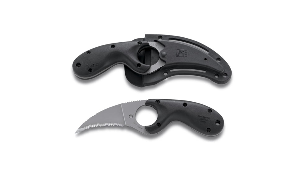 CRKT Bear Claw Knife - Sharp Tip, Nylon Sheath, Serrated Edge 2515