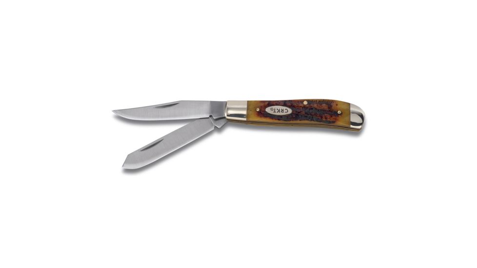 CRKT Pocket Classic Knife-Trapper - 2.75in. Two Blades, Burnt Amber 6064