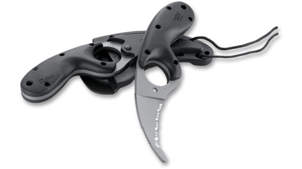 CRKT Bear Claw Knife - Blunt Tip, Nylon Sheath, Serrated Edge 2510